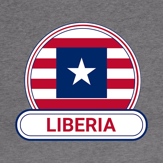 Liberia Country Badge - Liberia Flag by Yesteeyear